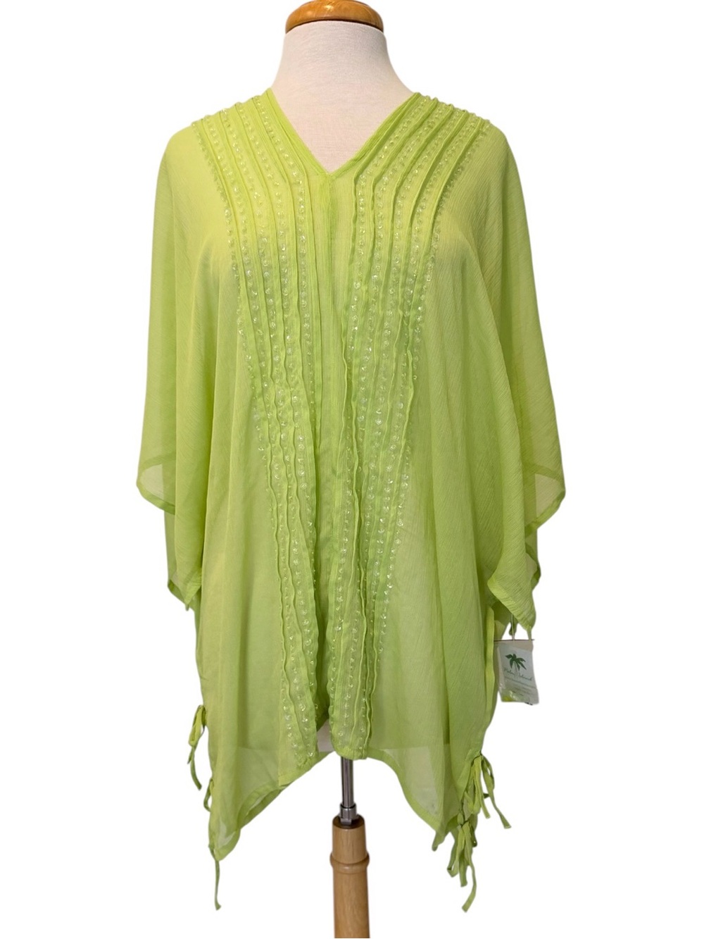Palm Island Coverup NWT Lime Green Swim Cover Up Sequins Size M